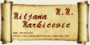Miljana Markićević vizit kartica